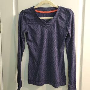 Cuddl Duds Flex Fit Long Sleeve Small Shirt in Blue